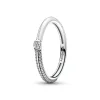 Anneau Double Blanc et Pavé Pandora ME
