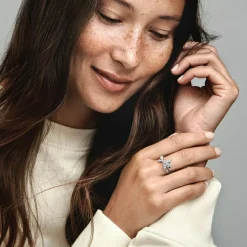 Bague Asymétrique Herbier Scintillant