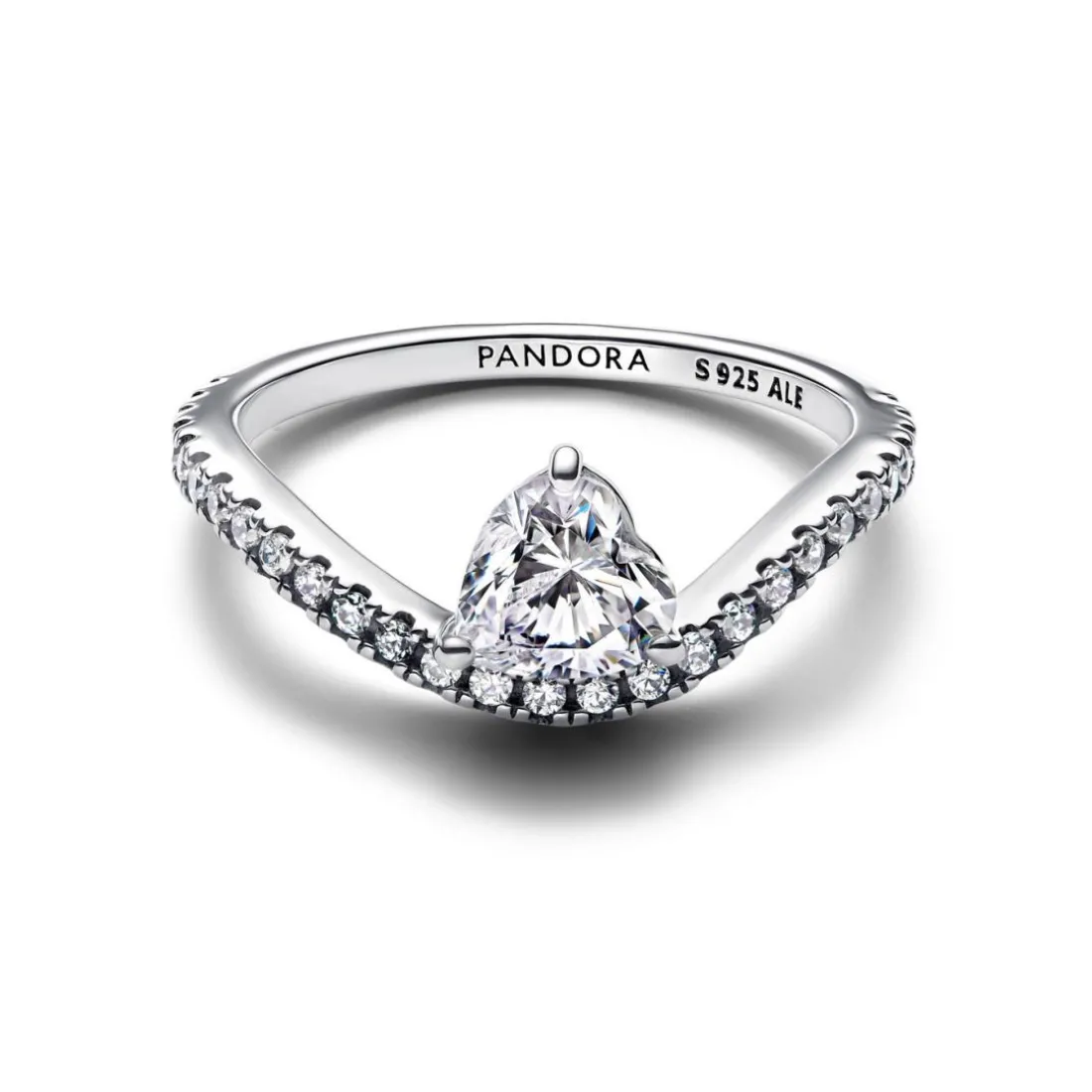 Bague Cœur Pavée Ondulée