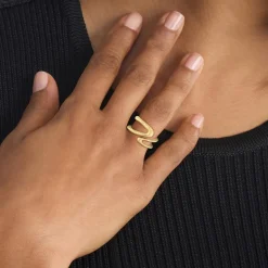 Bague femme Calvin Klein Bijoux Ck Statement Links - 35000752 Acier Doré