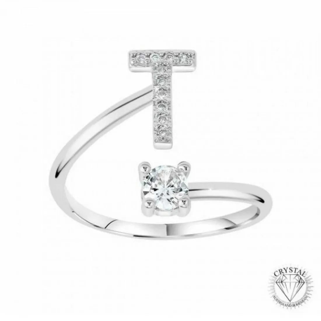 Bague Initale T Femme Athème B2804-T - Métal Argent