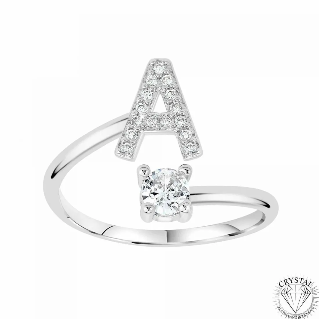 Bague Intiale A Femme Athème B2804-A - Métal Argent