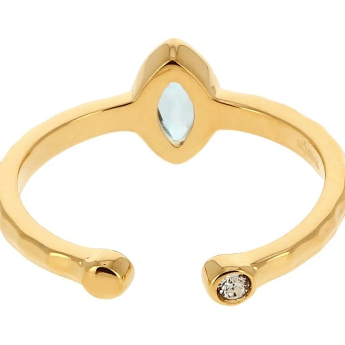 Bague Kira Doré & Topaze Bleu