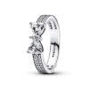 Bague Nœud et Double Rang Scintillant