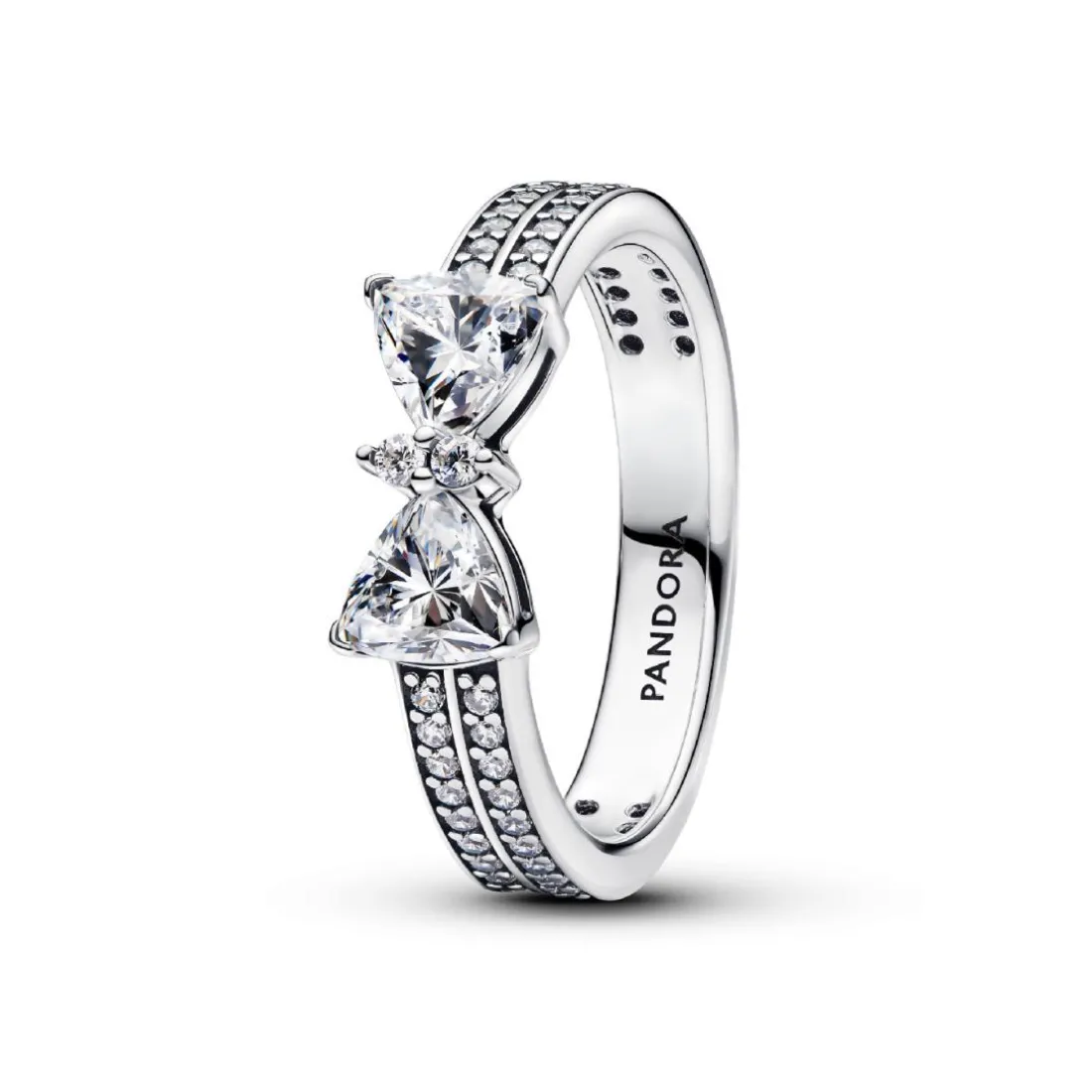Bague Nœud et Double Rang Scintillant