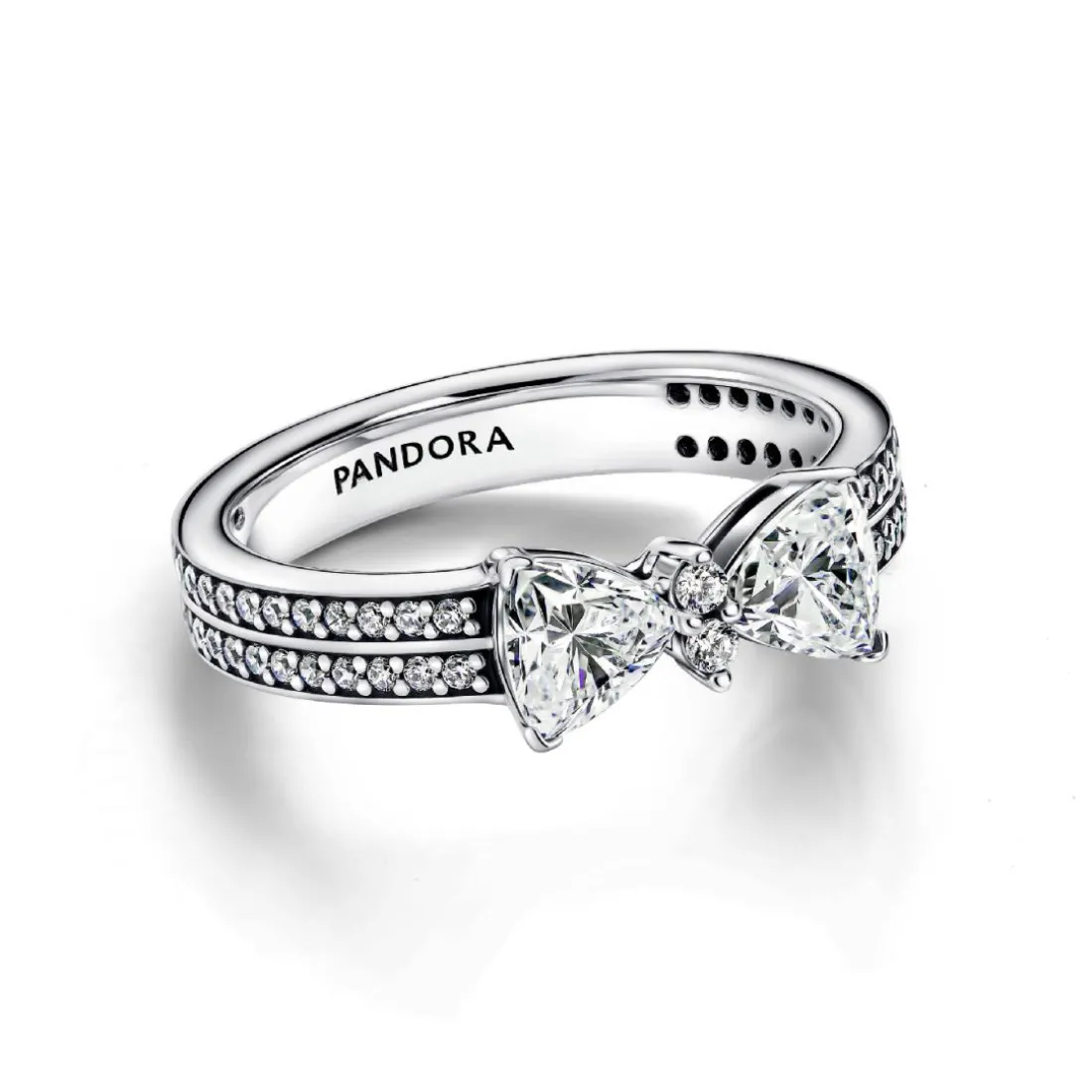 Bague Nœud et Double Rang Scintillant