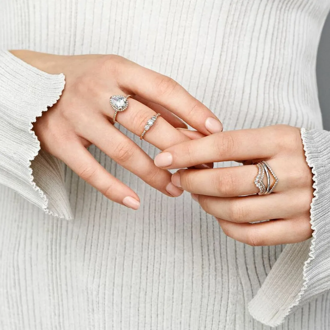Bague Pandora 187736CZ - Voeu Princesse Pandora Rose Femme