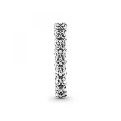 Bague Pandora Moments Couronne d'Étoiles noires Asymétriques