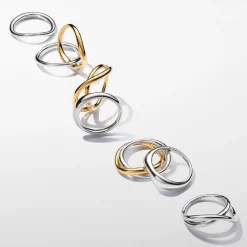 Bagues Superposables de Forme Organique Argent