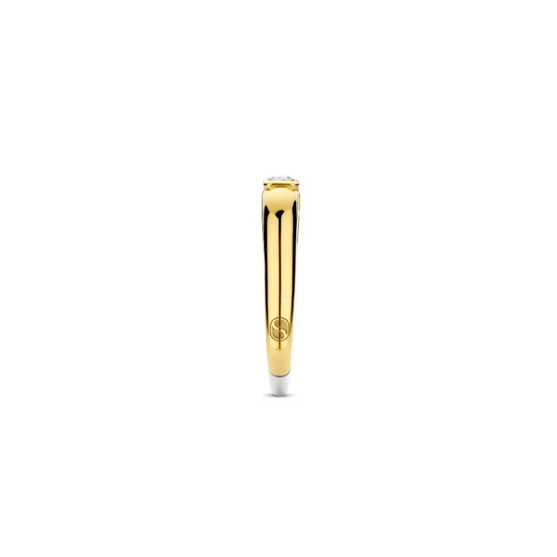 Bague Ti Sento - 12329ZY Argent Doré Et Oxyde De Zirconium Carré PM