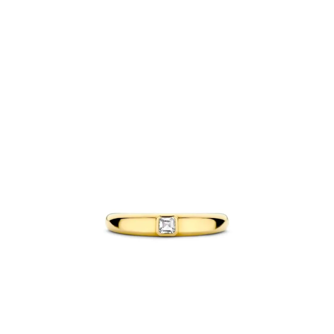 Bague Ti Sento - 12329ZY Argent Doré Et Oxyde De Zirconium Carré PM