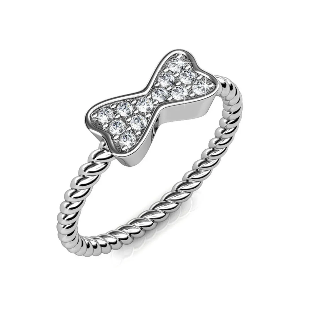 Bague Twisted Ribbon Argentée