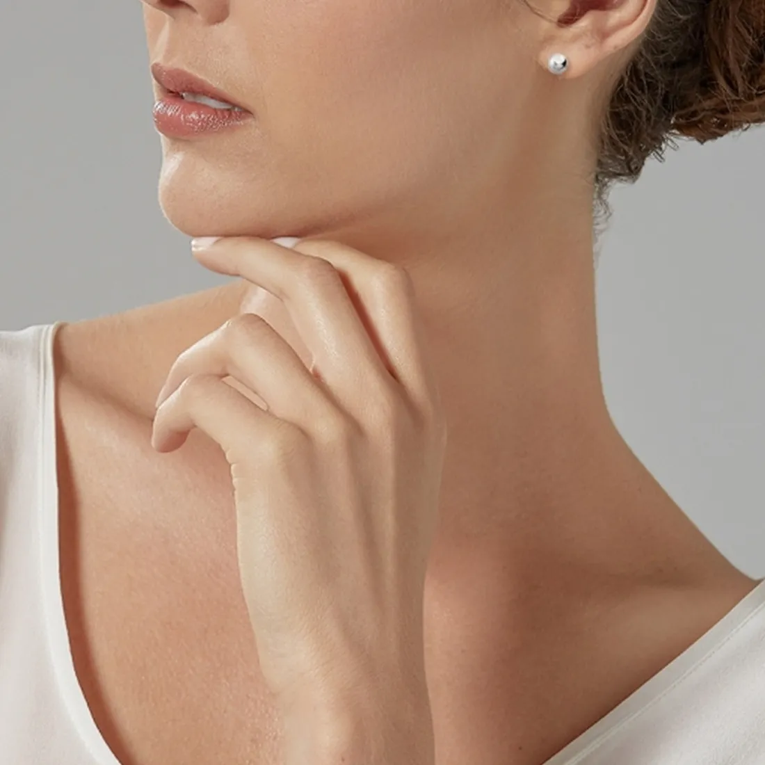 Boucles d'oreille femme argent rhodié - W0Y403Y5