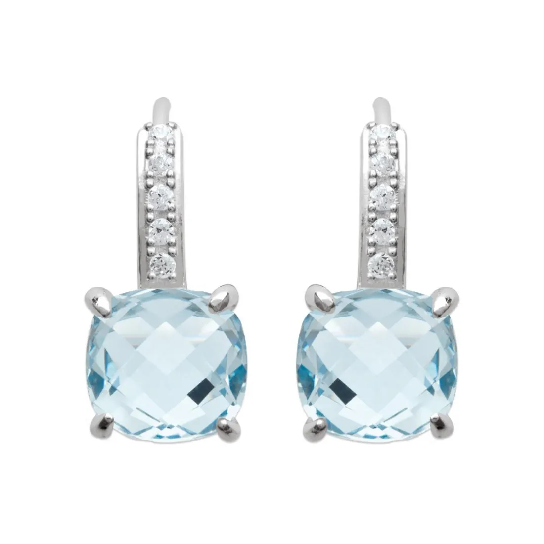 Boucles d'oreille femme argent rhodié - Z550U60