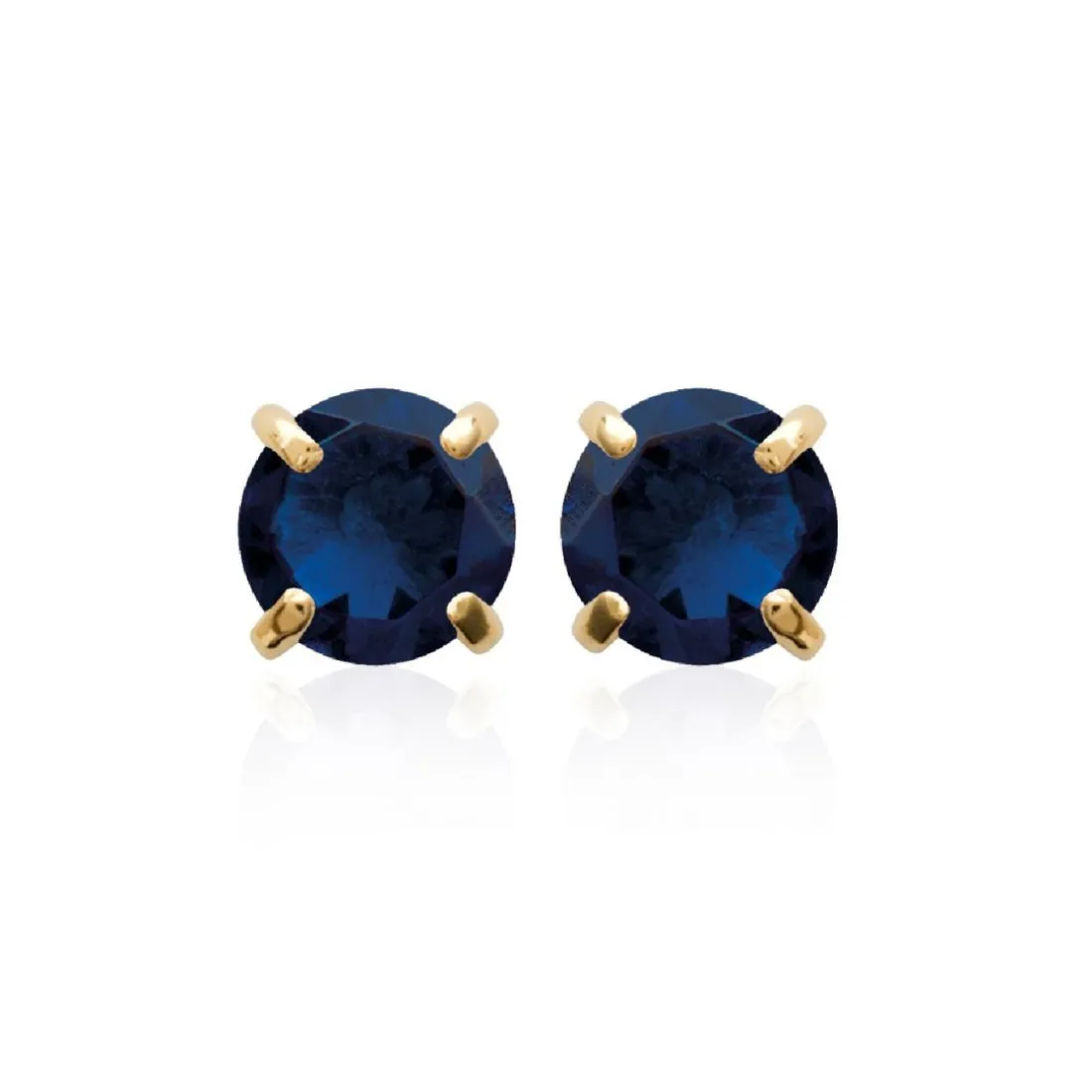 Boucles d'oreille femme plaqué or teinté serti griffe - Y5055404