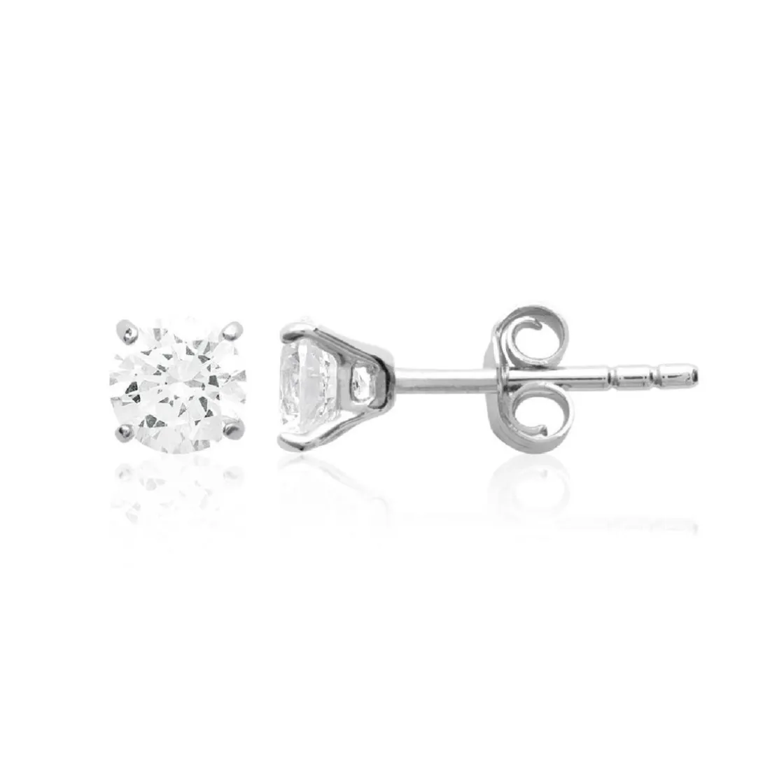 Boucles d'oreille mixte argent rhodié - Z5055Z05