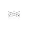 Boucles d'oreille mixte argent rhodié serti griffe classique - Z5055Z04