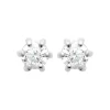 Boucles d'oreille mixte argent rhodié blanc serti griffe - Z0YZ5363Z