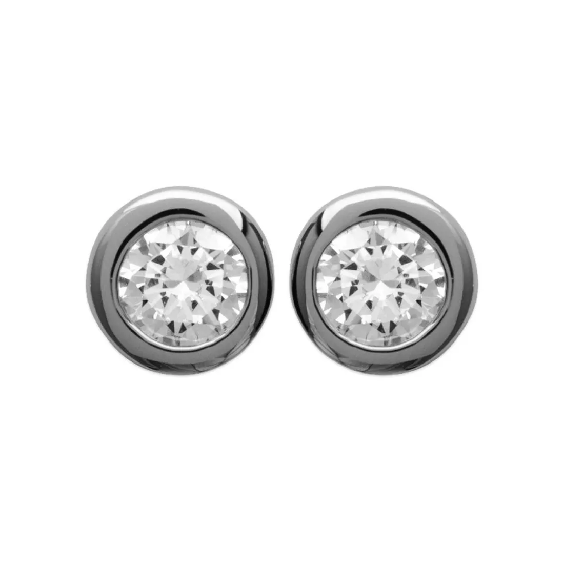 Boucles d'oreille mixte argent rhodié - Z5ZZ5Z04