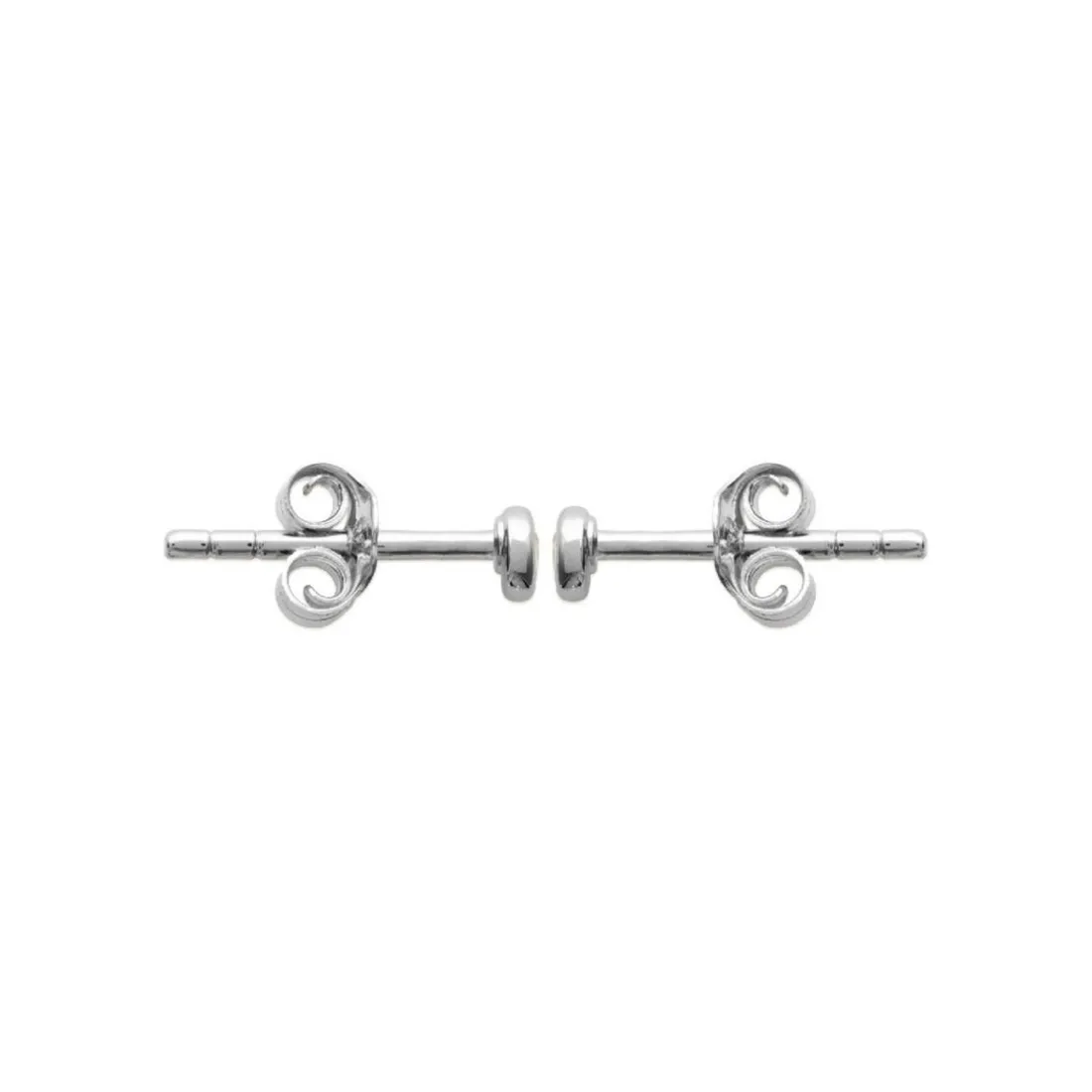 Boucles d'oreille mixte argent rhodié serti clos rhodie - Z5ZZ5Z0Y