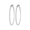 Boucles d'oreilles créoles argent fantaisie 40mm Maison de la Bijouterie Z630YZ0