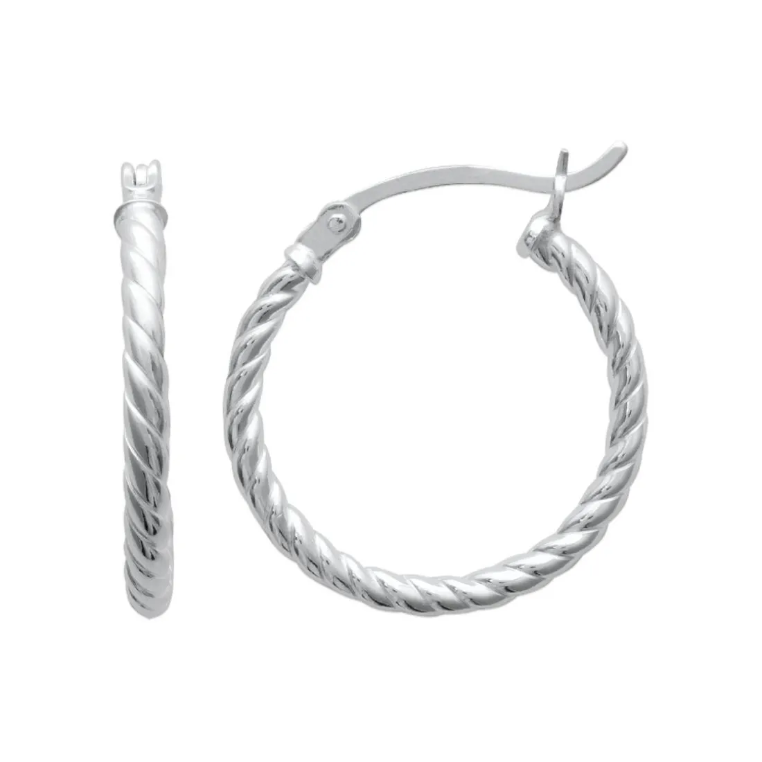 Boucles d'oreilles créoles argent 20mm Maison de la Bijouterie Z6ZZ3Y0