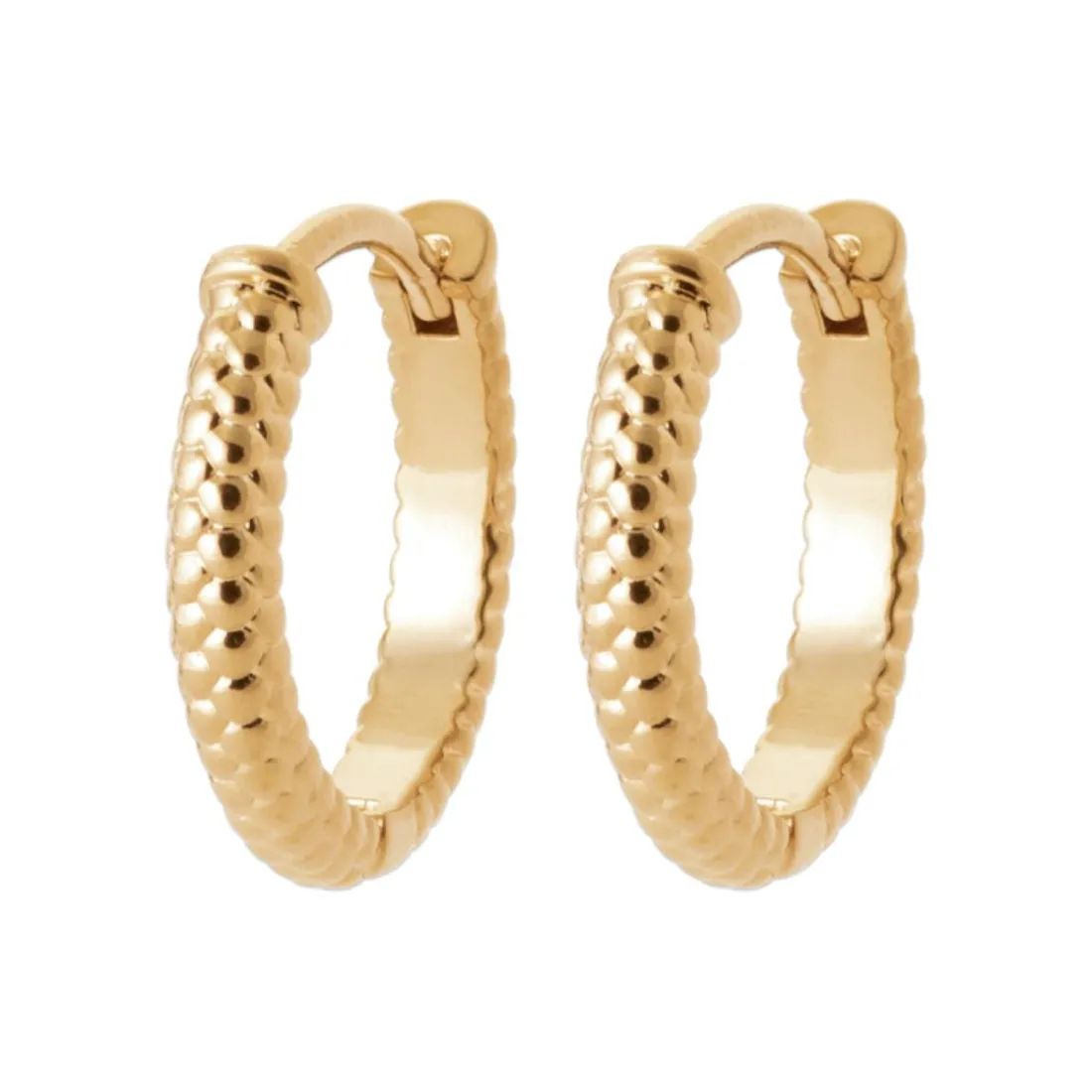 Boucles d'oreilles créoles plaqué or fantaisie 14mm Maison de la Bijouterie Y653500