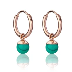 Boucles d’oreilles Femme Emily Westwood Bijoux - WE1203R Acier Doré rose Vert