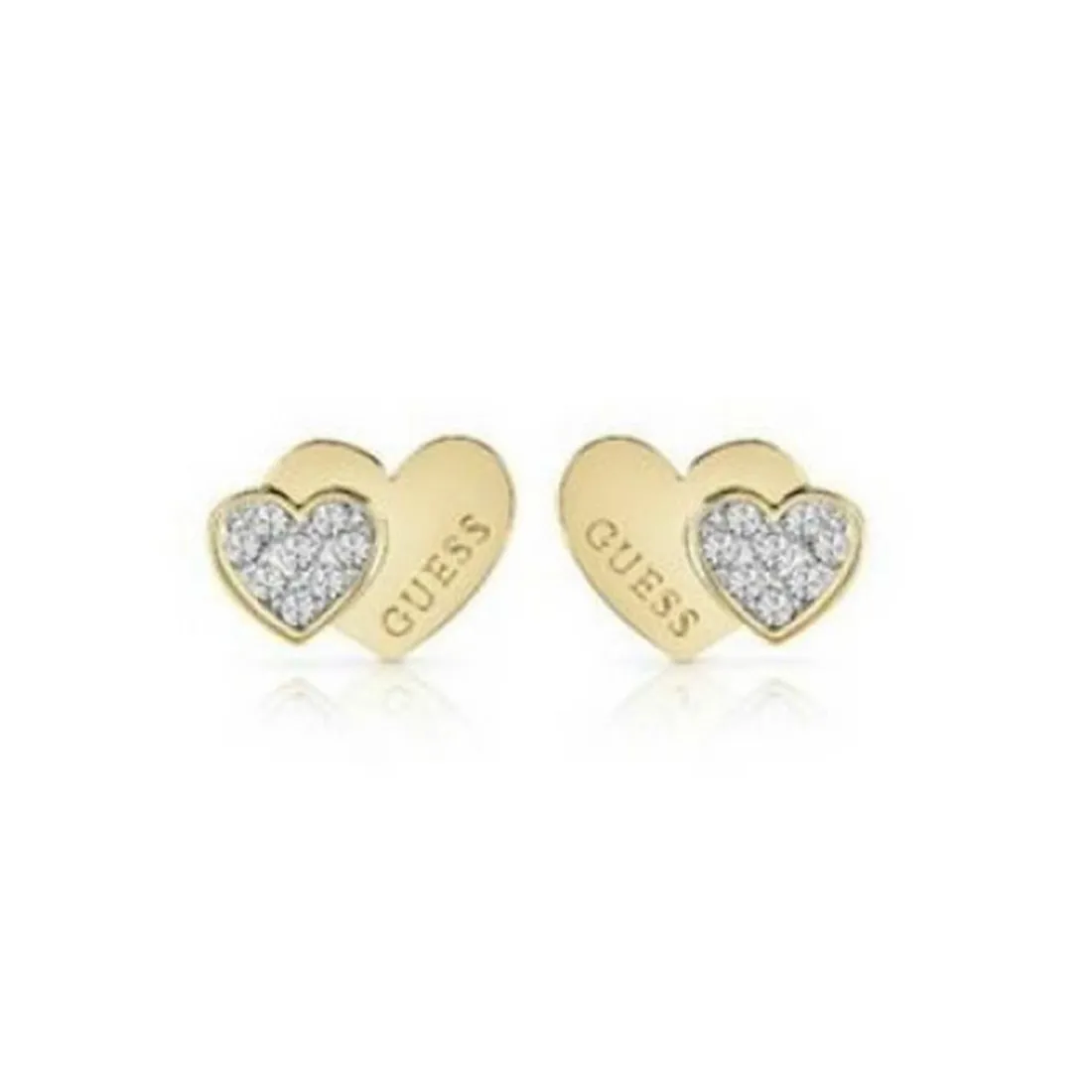Boucles d'oreilles Femme Guess Bijoux - JUBE02174JWYG STUDS PARTY Acier Doré