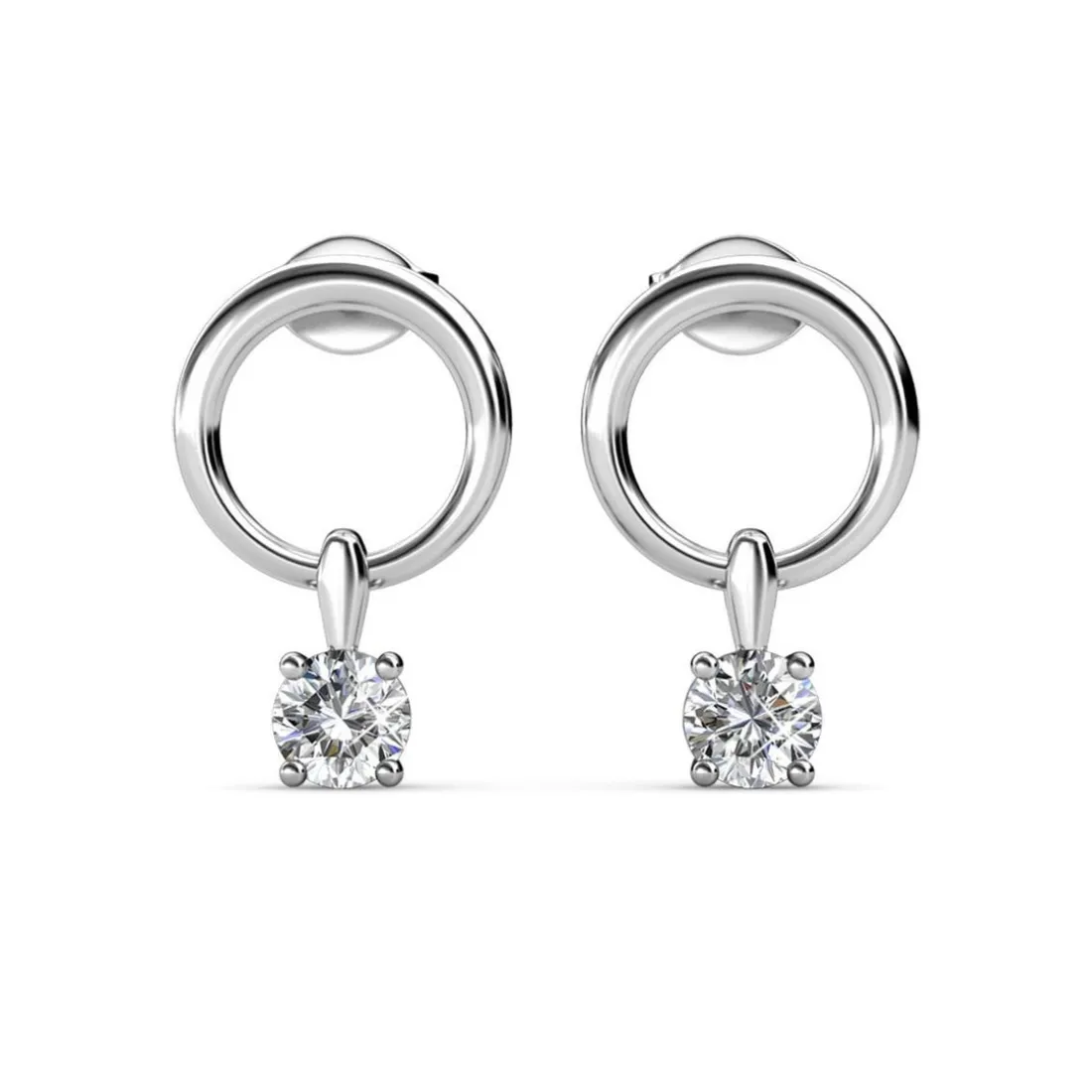Boucles d’oreilles Femme MYC-Paris Solitaire - DE0141-S Laiton argent