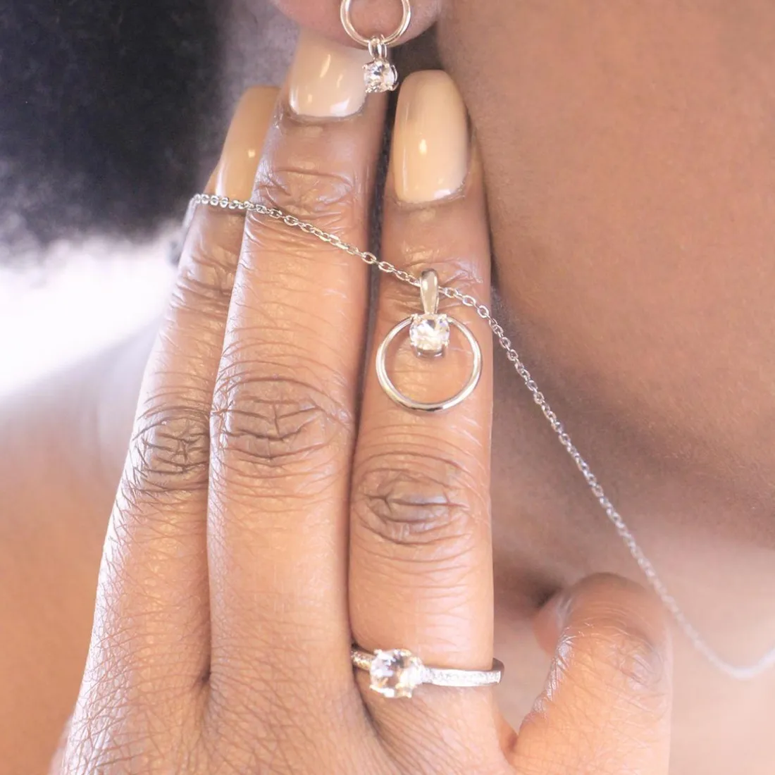 Boucles d’oreilles Femme MYC-Paris Solitaire - DE0141-S Laiton argent