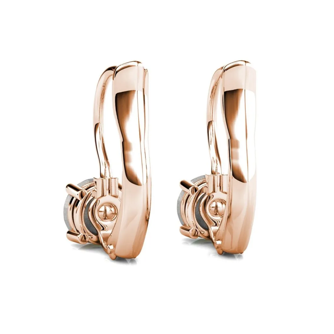 Boucles d’oreilles Femme MYC-Paris Solitaire - DE0008-RG-C Laiton Doré rose
