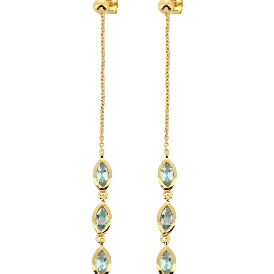 Boucles d'oreilles Kira Doré & Topaz