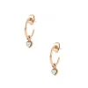 Boucles d'oreilles Les Interchangeables A59249 - Creoles Coeur PM Doré Rose