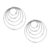 Boucles d'oreilles Les Interchangeables A59173 - Creoles Orbite GM Palladium