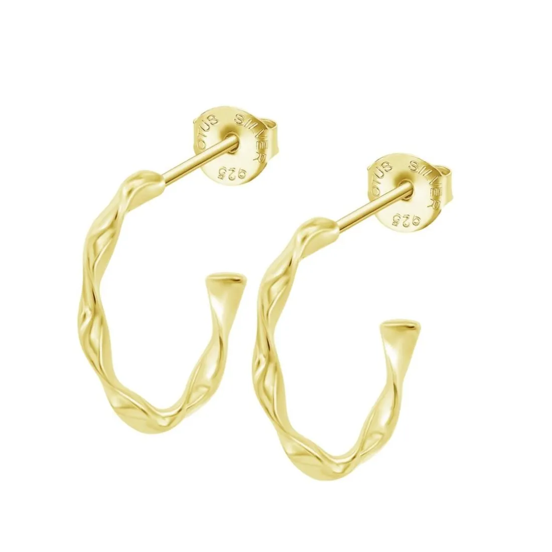 Boucles d'oreilles Lotus Silver Hoops - LP3781-4-2