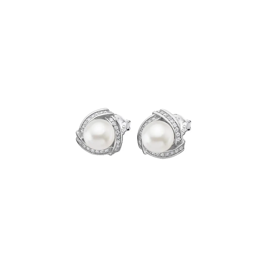Boucles d'oreilles Lotus Silver LP1928-4/1 - perles Argent