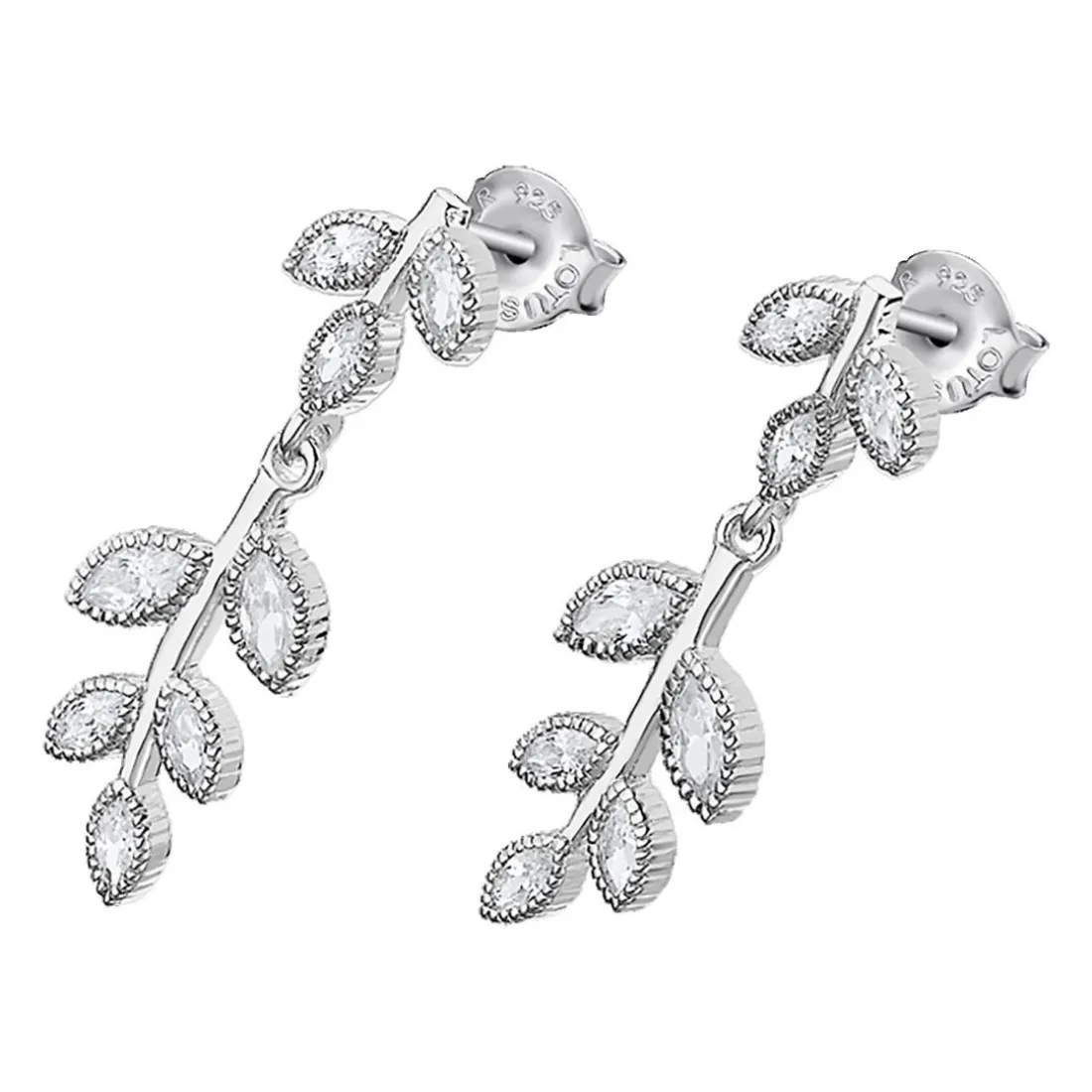 Boucles d'oreilles Lotus Silver Pure Essentiel LP1783-4-1 - Boucles d'oreilles Argent Feuilles