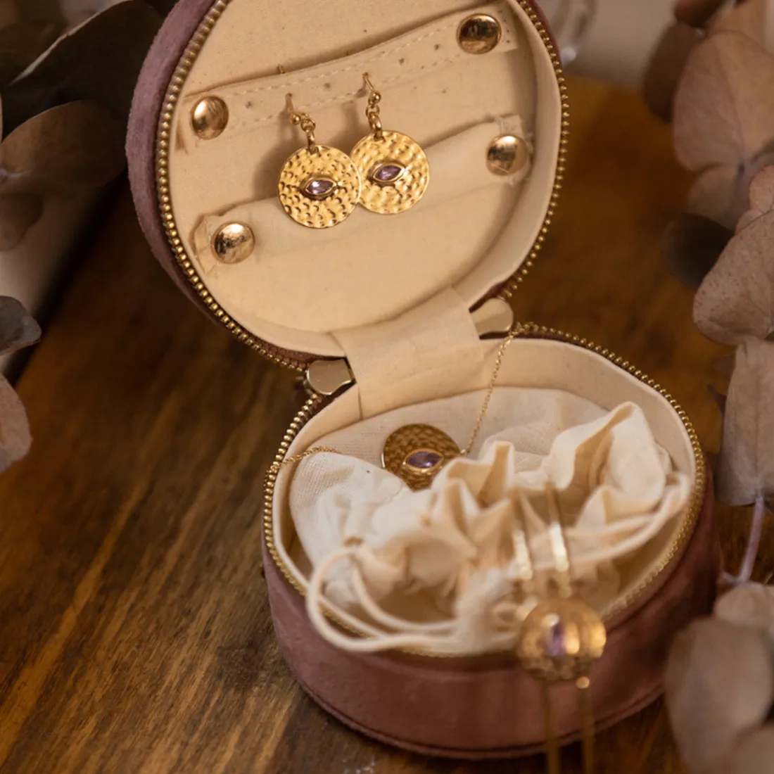 Boucles d'oreilles Luna BES22595-GRE Kosma Paris – Doré