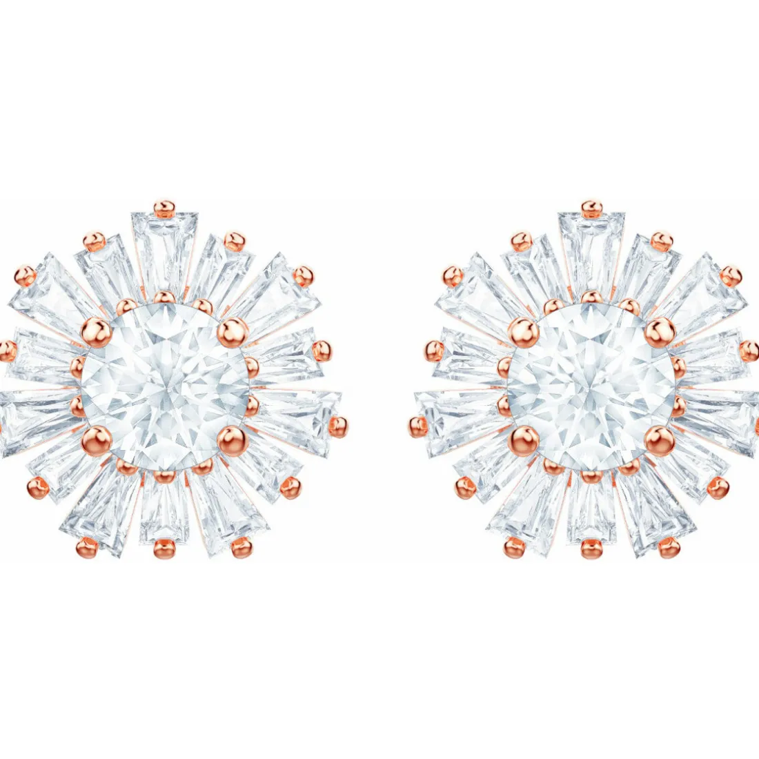 Boucles d'oreilles Swarovski 5459597 - Boucles d'oreilles Fleurs Cristaux Blancs