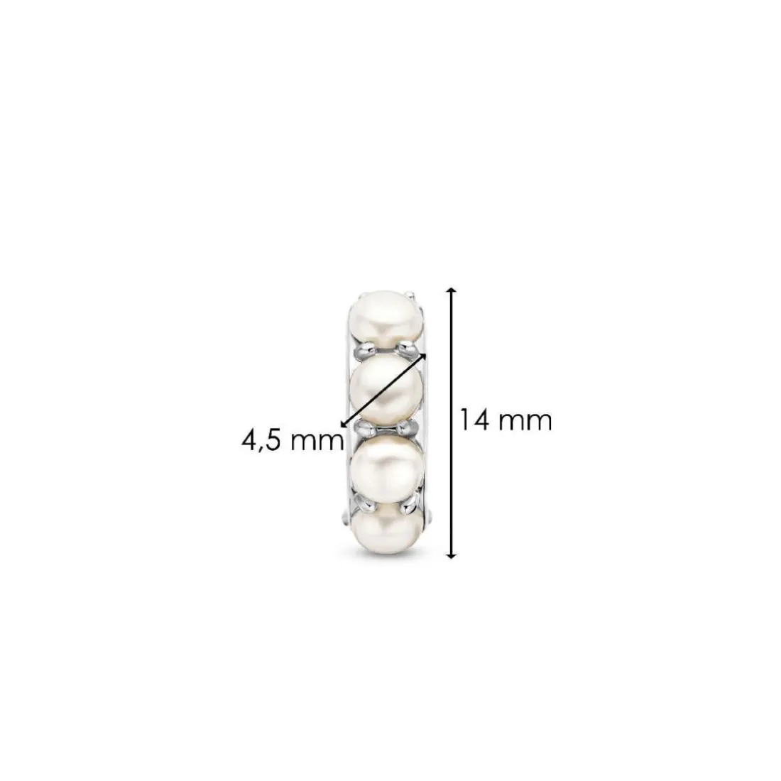 Boucles D'Oreilles Ti Sento - 7962PW Argent Rhodié Et Perles Synthétiques