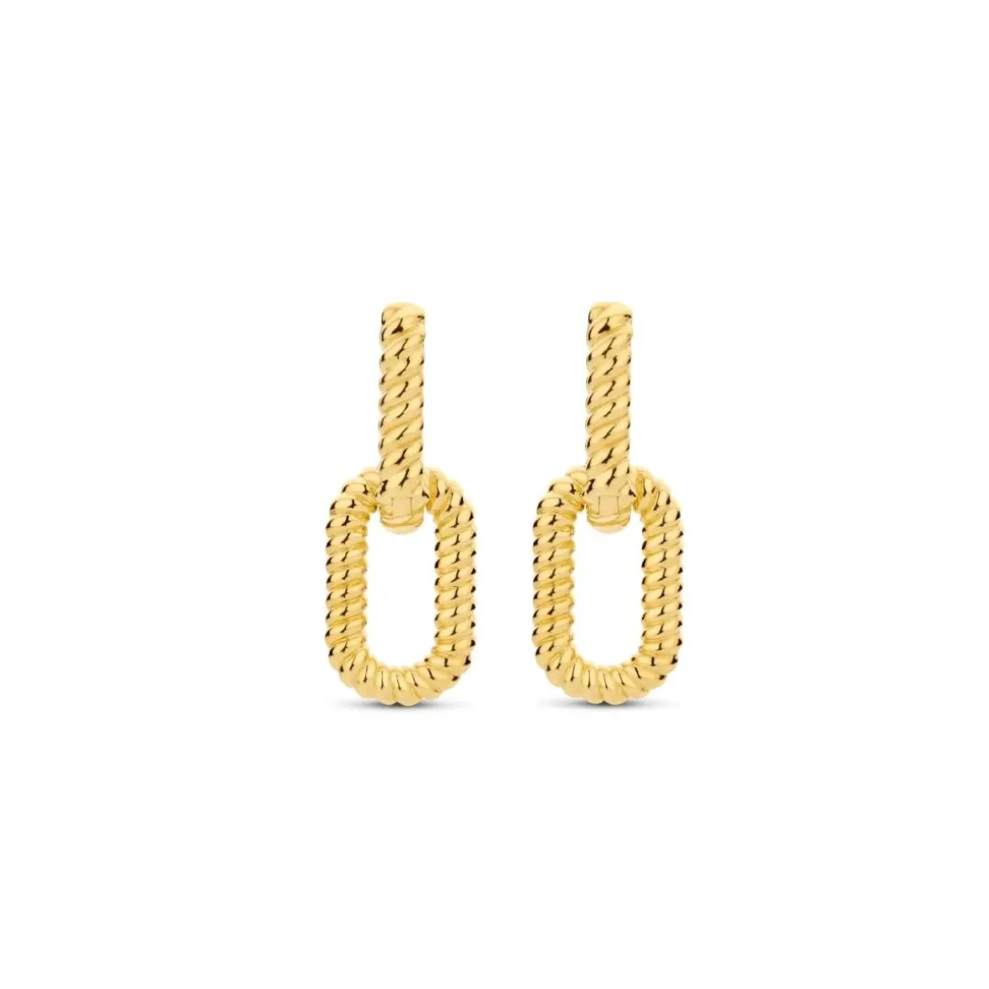 Boucles D'Oreilles Ti Sento - 7963SY Argent Doré Effet Tressé