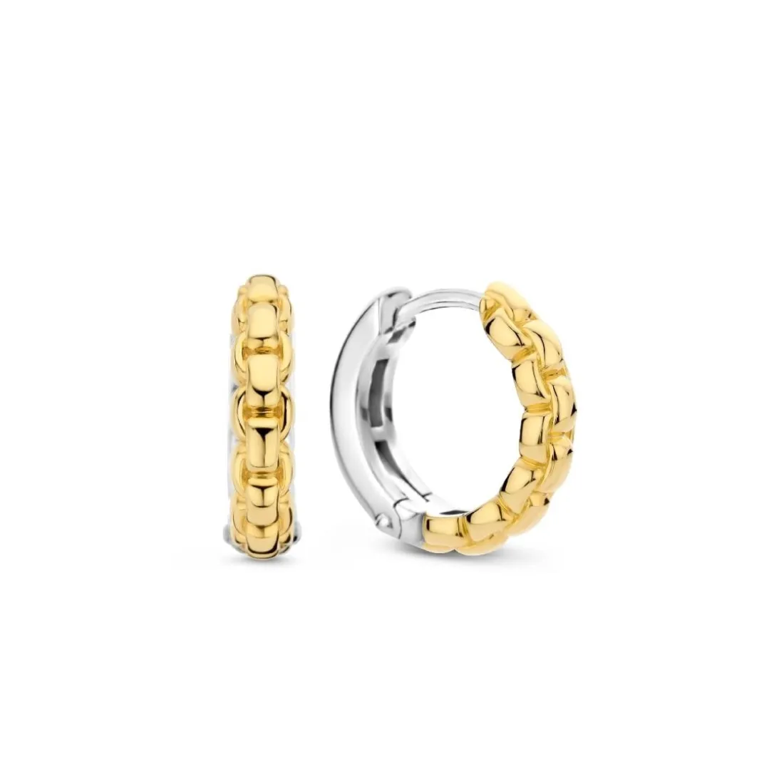 Boucles D'Oreilles Ti Sento - 7961SY Argent Doré Effet Tressé