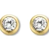 Boucles d'oreilles Ti Sento 7597ZY - Boucles d'oreilles Clous Zirconium Dorées
