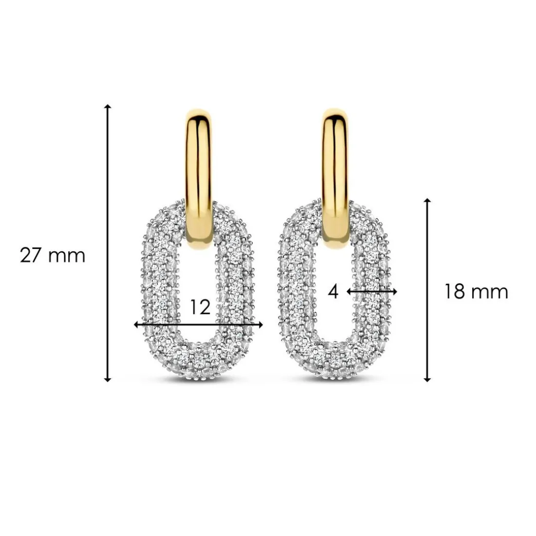 Boucles d'oreilles Ti Sento 7904ZY - Argent, plaqué or