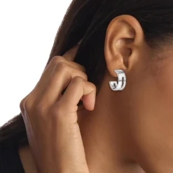 Boucles oreilles Calvin Klein Bijoux Geometric Essentials Sculptural - 35000677 Acier Argent
