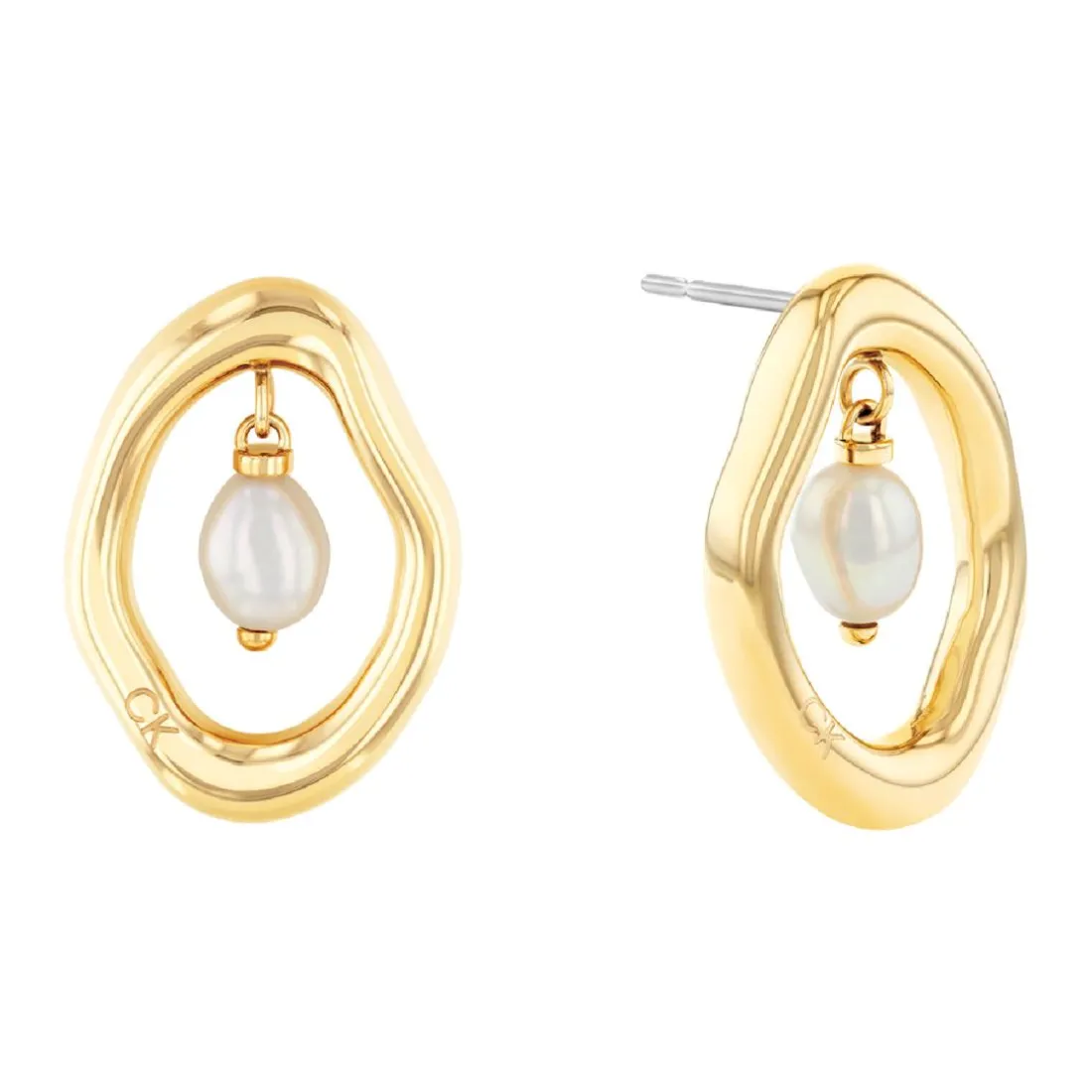 Boucles oreilles Calvin Klein Edgy Pearls - 35000562 Acier Doré