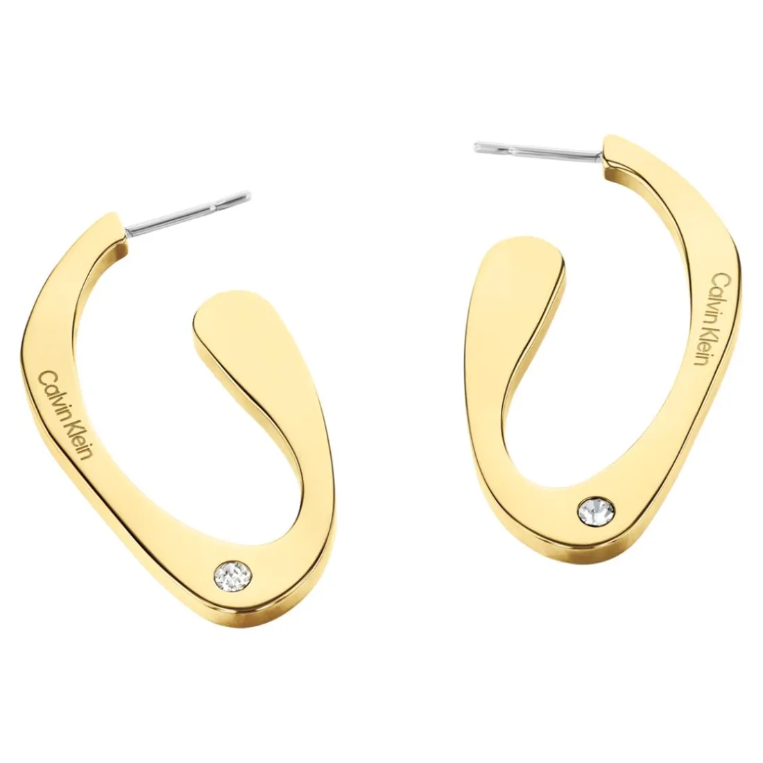 Boucles oreilles Calvin Klein Bijoux Harmonious Connection Sculptural - 35000688 Acier Doré