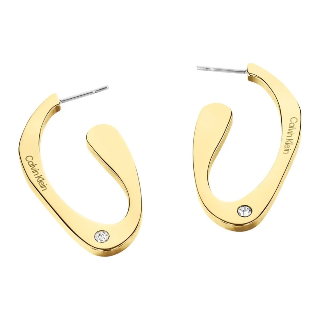 Boucles oreilles Calvin Klein Bijoux Harmonious Connection Sculptural - 35000688 Acier Doré