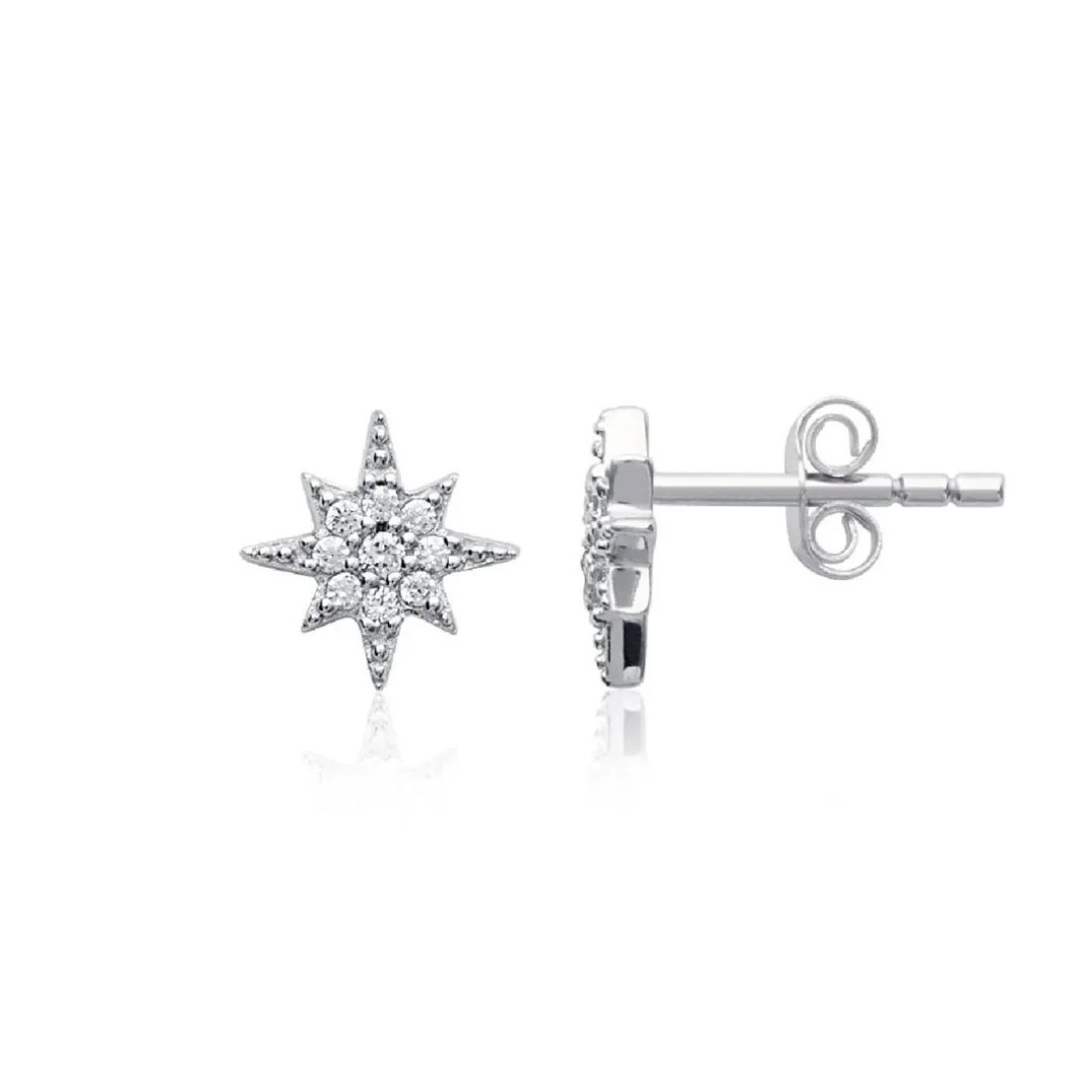 Boucles oreilles fantaisie étoile oxyde et argent Maison de la Bijouterie Z53YVZ0